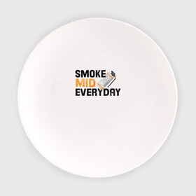 Тарелка с принтом Smoke Mid Everyday в Тюмени, фарфор | диаметр - 210 мм
диаметр для нанесения принта - 120 мм | asiimov | asimov | beast | counter | counter strike | cs | easy | ez | gg | ggwp | global | go | gradient | howl | hyper | mem | meme | memes | offensive | smoke | strike | азимов | вой | градиент | зверь | контра | лого | логотип