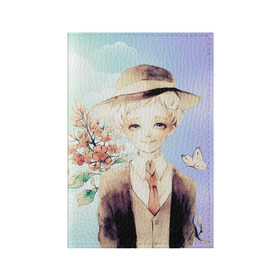 Обложка для паспорта матовая кожа с принтом The Promised Neverland в Тюмени, натуральная матовая кожа | размер 19,3 х 13,7 см; прозрачные пластиковые крепления | Тематика изображения на принте: anime | neverland | аниме | арт | графика
