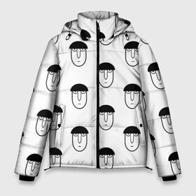 Мужская зимняя куртка 3D с принтом Моб Психо 100 в Тюмени, верх — 100% полиэстер; подкладка — 100% полиэстер; утеплитель — 100% полиэстер | длина ниже бедра, свободный силуэт Оверсайз. Есть воротник-стойка, отстегивающийся капюшон и ветрозащитная планка. 

Боковые карманы с листочкой на кнопках и внутренний карман на молнии. | Тематика изображения на принте: anime | mob psycho 100 | аниме | анимэ | артатака | моб | моб психо 100 | сигэо кагэяма | цубоми | шигео