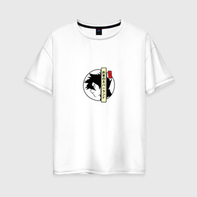 Женская футболка хлопок Oversize с принтом Rey в Тюмени, 100% хлопок | свободный крой, круглый ворот, спущенный рукав, длина до линии бедер
 | anime | rey | yakusoku no neverland | аниме | герой | иероглифы | манга | обещанный неверленд | персонаж | рей