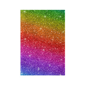 Обложка для паспорта матовая кожа с принтом Блестки радуги в Тюмени, натуральная матовая кожа | размер 19,3 х 13,7 см; прозрачные пластиковые крепления | абстракция | блеск | блестки | блестяжки | блестяшки | градиент | радуга | узор | фон | яркий узор