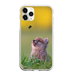 Чехол для iPhone 11 Pro Max матовый с принтом Лисенок и пчелка в Тюмени, Силикон |  | fox | foxy | животное | звери | лиса | лисенок | лисичка | милая | рыжая | фокс