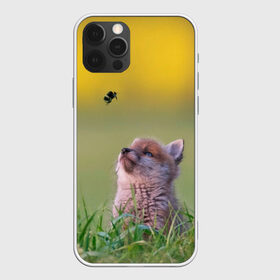Чехол для iPhone 12 Pro Max с принтом Лисенок и пчелка в Тюмени, Силикон |  | Тематика изображения на принте: fox | foxy | животное | звери | лиса | лисенок | лисичка | милая | рыжая | фокс
