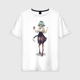 Женская футболка хлопок Oversize с принтом Современная Сахароза в Тюмени, 100% хлопок | свободный крой, круглый ворот, спущенный рукав, длина до линии бедер
 | 2d тян арт | девушка | милая аниме девушка | милая девушка | рисунок | сахароза | современный персонаж