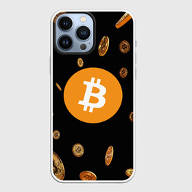 Чехол для iPhone 13 Pro Max с принтом BITCOIN в Тюмени,  |  | Тематика изображения на принте: bitcoin | btc | биткоин | валюта | деньги | криптовалюта