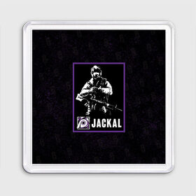 Магнит 55*55 с принтом Jackal в Тюмени, Пластик | Размер: 65*65 мм; Размер печати: 55*55 мм | jackal | r6s | rainbow six siege | оперативник | персонаж