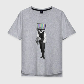 Мужская футболка хлопок Oversize с принтом Убийца времени в Тюмени, 100% хлопок | свободный крой, круглый ворот, “спинка” длиннее передней части | игры | компьютер | прокастинация | телевизор | телефон