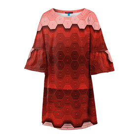 Детское платье 3D с принтом Texture в Тюмени, 100% полиэстер | прямой силуэт, чуть расширенный к низу. Круглая горловина, на рукавах — воланы | texture | анархия | иллюзии | кислота | мозайка | оптические | паттерн | перья | полосы | текстура | узор | фигуры