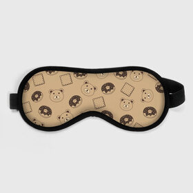Маска для сна 3D с принтом Ми ми мишка в Тюмени, внешний слой — 100% полиэфир, внутренний слой — 100% хлопок, между ними — поролон |  | еда | мило | милота | минимализм | мишка | печенье | пончик | эстетика