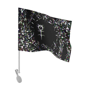 Флаг для автомобиля с принтом GHOSTEMANE в Тюмени, 100% полиэстер | Размер: 30*21 см | eric whitney | ghostemane | music | trash | музыка | реп | треш