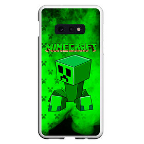 Чехол для Samsung S10E с принтом Minecraft в Тюмени, Силикон | Область печати: задняя сторона чехла, без боковых панелей | minecraft | алекс | белый | блоки | ведьма | взрывчатка | визера | волк | гаст | добывать | дракон | зеленый куб | зомби | игра | крафт | крипер | кубики | лошадка | майн | майнкрафт | манкрафт | овечка | оцелот