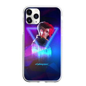 Чехол для iPhone 11 Pro матовый с принтом Cyberpunk 2077 в Тюмени, Силикон |  | cyberpunk 2077 | игра | киберпанк | компьютерная | космос | неоновый | панк | персонаж | подарок | фиолетовый