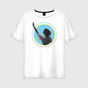 Женская футболка хлопок Oversize с принтом Прощай, 2020 в Тюмени, 100% хлопок | свободный крой, круглый ворот, спущенный рукав, длина до линии бедер
 | 