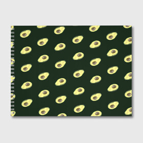Альбом для рисования с принтом Авокадо в Тюмени, 100% бумага
 | матовая бумага, плотность 200 мг. | low poly avocado | авокадо | авокадо с косточкой | растение | фрукт