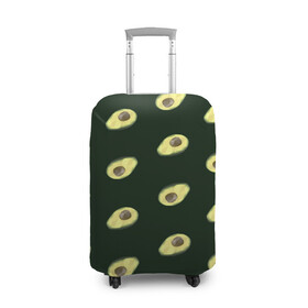 Чехол для чемодана 3D с принтом Авокадо в Тюмени, 86% полиэфир, 14% спандекс | двустороннее нанесение принта, прорези для ручек и колес | low poly avocado | авокадо | авокадо с косточкой | растение | фрукт