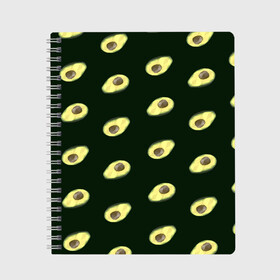 Тетрадь с принтом Авокадо в Тюмени, 100% бумага | 48 листов, плотность листов — 60 г/м2, плотность картонной обложки — 250 г/м2. Листы скреплены сбоку удобной пружинной спиралью. Уголки страниц и обложки скругленные. Цвет линий — светло-серый
 | low poly avocado | авокадо | авокадо с косточкой | растение | фрукт