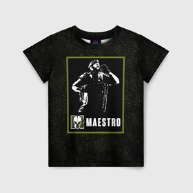 Детская футболка 3D с принтом Maestro в Тюмени, 100% гипоаллергенный полиэфир | прямой крой, круглый вырез горловины, длина до линии бедер, чуть спущенное плечо, ткань немного тянется | maestro | r6s | rainbow six siege | маэстро | оперативник | персонаж