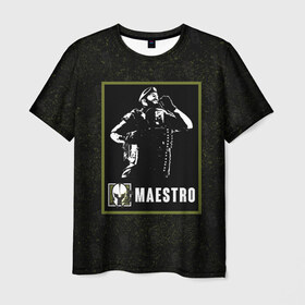 Мужская футболка 3D с принтом Maestro в Тюмени, 100% полиэфир | прямой крой, круглый вырез горловины, длина до линии бедер | maestro | r6s | rainbow six siege | маэстро | оперативник | персонаж