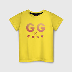 Детская футболка хлопок с принтом GG EASY в Тюмени, 100% хлопок | круглый вырез горловины, полуприлегающий силуэт, длина до линии бедер | 16 | counterstrike | csgo | easy | ez | gg | global offensive | memes | source | гг | изи | ксго