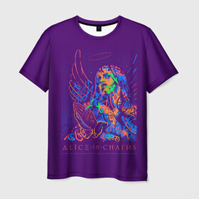 Мужская футболка 3D с принтом Alice in Chains в Тюмени, 100% полиэфир | прямой крой, круглый вырез горловины, длина до линии бедер | alice in chains | алиса в цепях | альтернативный метал | гранж | рок | сладж метал | хард рок | хеви метал | элис ин чэйнс