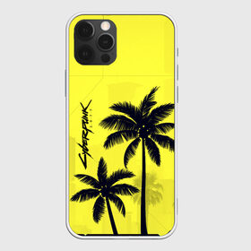 Чехол для iPhone 12 Pro Max с принтом Cyberpunk 2077 - Пальмы в Тюмени, Силикон |  | cyberpunk 2077 | город | желтый | игра | кибер | киберпанк | летний | логотип | пальмы | подарок | силуэт