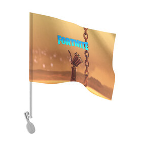 Флаг для автомобиля с принтом Fortnite терминатор в Тюмени, 100% полиэстер | Размер: 30*21 см | fortnite | t 800 | terminator | терминатор
