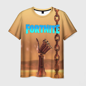 Мужская футболка 3D с принтом Fortnite терминатор в Тюмени, 100% полиэфир | прямой крой, круглый вырез горловины, длина до линии бедер | Тематика изображения на принте: fortnite | t 800 | terminator | терминатор