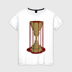 Женская футболка хлопок с принтом грааль в Тюмени, 100% хлопок | прямой крой, круглый вырез горловины, длина до линии бедер, слегка спущенное плечо | carpg | grail | кровь | кубок