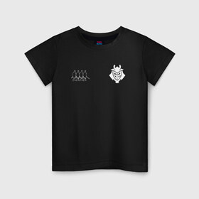 Детская футболка хлопок с принтом G2 Samurai collection (2021 22) в Тюмени, 100% хлопок | круглый вырез горловины, полуприлегающий силуэт, длина до линии бедер | 0x000000123 | g2 | gamers2 | kennys | niko