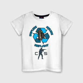 Детская футболка хлопок с принтом Defuse в Тюмени, 100% хлопок | круглый вырез горловины, полуприлегающий силуэт, длина до линии бедер | Тематика изображения на принте: counter strike | cs | game | арт | графика | игры
