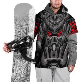 Накидка на куртку 3D с принтом Темный самурай в Тюмени, 100% полиэстер |  | Тематика изображения на принте: 