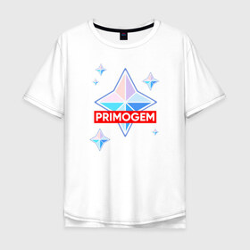 Мужская футболка хлопок Oversize с принтом PRIMOGEM в Тюмени, 100% хлопок | свободный крой, круглый ворот, “спинка” длиннее передней части | Тематика изображения на принте: 