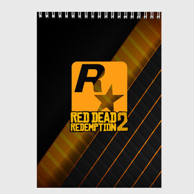 Скетчбук с принтом RED DEAD REDEMPTION 2 в Тюмени, 100% бумага
 | 48 листов, плотность листов — 100 г/м2, плотность картонной обложки — 250 г/м2. Листы скреплены сверху удобной пружинной спиралью | game | gamer | rdr2 | red dead redemption 2 | rockstar studios | игры