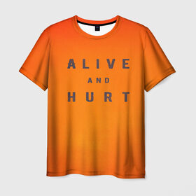 Мужская футболка 3D с принтом Alive and hurt в Тюмени, 100% полиэфир | прямой крой, круглый вырез горловины, длина до линии бедер | alive | and | ash | form | hip hop | hurt | is | lil peep | lilpeep | lilpip | our | purest | rap | rep | лил пип | лилпип | реп | рэп | хип хоп | эмо рэп