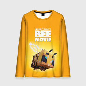 Мужской лонгслив 3D с принтом Minecraft bee movie в Тюмени, 100% полиэстер | длинные рукава, круглый вырез горловины, полуприлегающий силуэт | Тематика изображения на принте: 