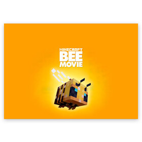 Поздравительная открытка с принтом Minecraft bee movie в Тюмени, 100% бумага | плотность бумаги 280 г/м2, матовая, на обратной стороне линовка и место для марки
 | 