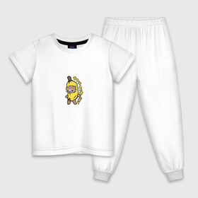 Детская пижама хлопок с принтом Banana Cat в Тюмени, 100% хлопок |  брюки и футболка прямого кроя, без карманов, на брюках мягкая резинка на поясе и по низу штанин
 | Тематика изображения на принте: 