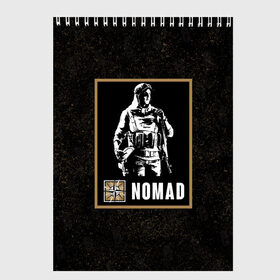 Скетчбук с принтом Nomad в Тюмени, 100% бумага
 | 48 листов, плотность листов — 100 г/м2, плотность картонной обложки — 250 г/м2. Листы скреплены сверху удобной пружинной спиралью | nomad | r6s | rainbow six siege | номад | оперативник | персонаж