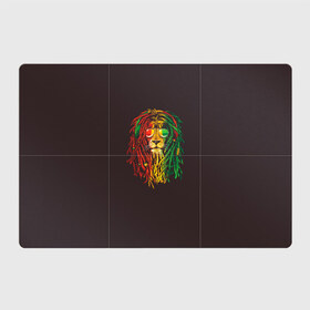Магнитный плакат 3Х2 с принтом Bob lion в Тюмени, Полимерный материал с магнитным слоем | 6 деталей размером 9*9 см | Тематика изображения на принте: bob_marley | dreadlocks | hippie | jamaica | lion | reggae | боб марли | дреды | регги | хиппи | ямайка