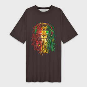 Платье-футболка 3D с принтом Bob lion в Тюмени,  |  | bob_marley | dreadlocks | hippie | jamaica | lion | reggae | боб марли | дреды | регги | хиппи | ямайка