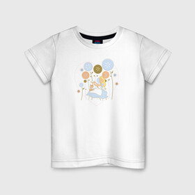 Детская футболка хлопок с принтом Алиса в Стране чудес в Тюмени, 100% хлопок | круглый вырез горловины, полуприлегающий силуэт, длина до линии бедер | alice | alice in wonderland | vdosadir | алиса | алиса в стране чудес
