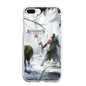 Чехол для iPhone 7Plus/8 Plus матовый с принтом Assassin’s Creed 3 в Тюмени, Силикон | Область печати: задняя сторона чехла, без боковых панелей | black flag | brotherhood | chronicles | creed | game | origins | revelations | rogue | syndicate | unity | альтаир | ассасин | игры | кинжал | пираты