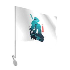 Флаг для автомобиля с принтом NIER AUTOMATA 2B в Тюмени, 100% полиэстер | Размер: 30*21 см | 2 би | 2b | automata | nier | nier automata | nir | ниер автомата | нир автомата