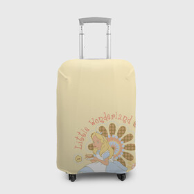Чехол для чемодана 3D с принтом Little Wonderland в Тюмени, 86% полиэфир, 14% спандекс | двустороннее нанесение принта, прорези для ручек и колес | alice | alice in wonderland | vdosadir | алиса | алиса в стране чудес