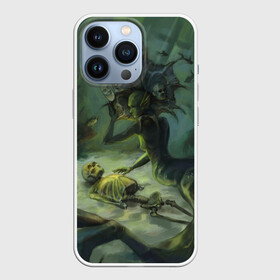 Чехол для iPhone 13 Pro с принтом Underwater undead в Тюмени,  |  | +16 | mermaid | skeleton | underwater | русалка | скелет