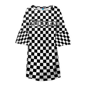 Детское платье 3D с принтом Fumrre На Обгон в Тюмени, 100% полиэстер | прямой силуэт, чуть расширенный к низу. Круглая горловина, на рукавах — воланы | fashion | fire | game | hip hop | rap | street style | top | игра | мода | огонь | рэп | топ | уличный стиль | хип хоп