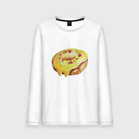 Мужской лонгслив хлопок с принтом Пончитос в Тюмени, 100% хлопок |  | глазурь | пончик | посыпка | сладости