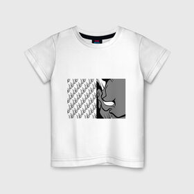 Детская футболка хлопок с принтом DEMON BLACK WHITE в Тюмени, 100% хлопок | круглый вырез горловины, полуприлегающий силуэт, длина до линии бедер | fashion | fire | game | hip hop | rap | street style | top | игра | мода | огонь | рэп | топ | уличный стиль | хип хоп