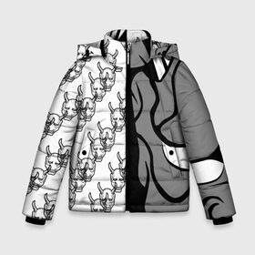 Зимняя куртка для мальчиков 3D с принтом DEMON BLACK/WHITE в Тюмени, ткань верха — 100% полиэстер; подклад — 100% полиэстер, утеплитель — 100% полиэстер | длина ниже бедра, удлиненная спинка, воротник стойка и отстегивающийся капюшон. Есть боковые карманы с листочкой на кнопках, утяжки по низу изделия и внутренний карман на молнии. 

Предусмотрены светоотражающий принт на спинке, радужный светоотражающий элемент на пуллере молнии и на резинке для утяжки | Тематика изображения на принте: fashion | fire | game | hip hop | rap | street style | top | игра | мода | огонь | рэп | топ | уличный стиль | хип хоп