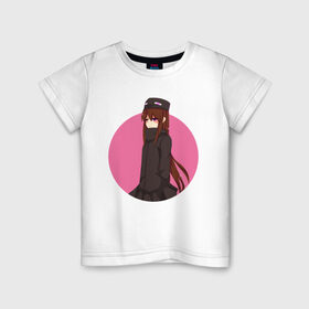 Детская футболка хлопок с принтом Девушка эндермен в Тюмени, 100% хлопок | круглый вырез горловины, полуприлегающий силуэт, длина до линии бедер | enderman | girl | аниме | девочка | майнкрафт